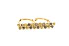 Tresor Collection - Rose Cut Champaign Diamond Double Finger Ring In 18k Yellow Gold 1595394052