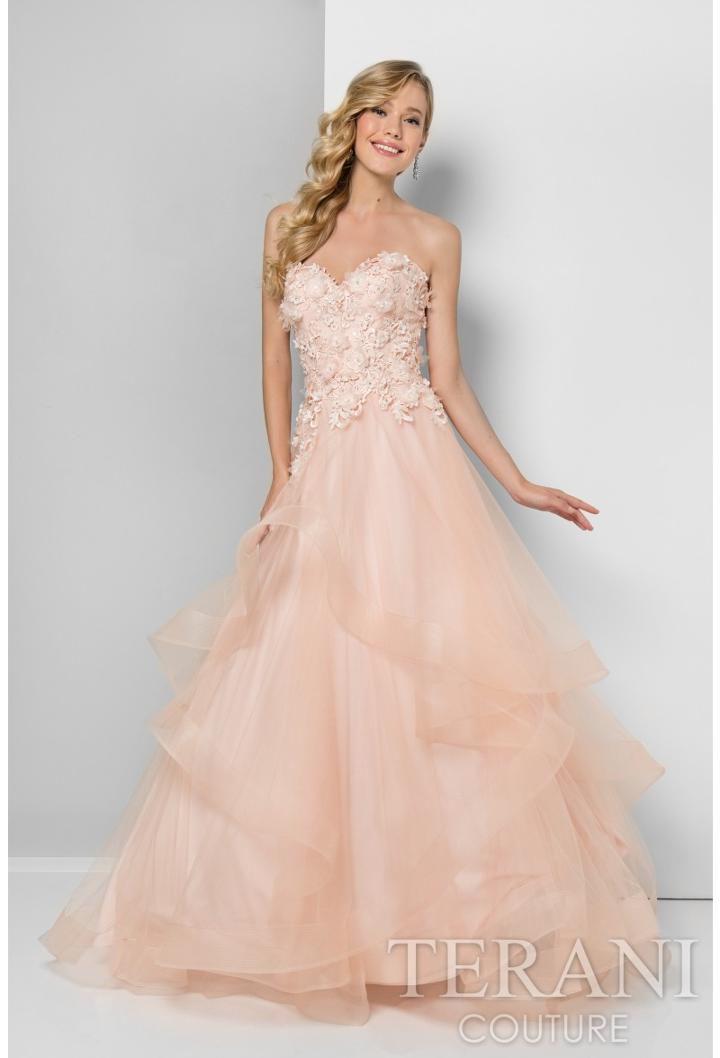 Terani Prom - Embelished Sweetheart Bodice With A Layered A-line Skirt Prom Gown 1711p2839