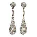 Ben-amun - Crystal Deco Oval Drop Post Earrings