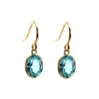 Rachael Ryen - 14k Gold Blue Topaz Drop Earrings