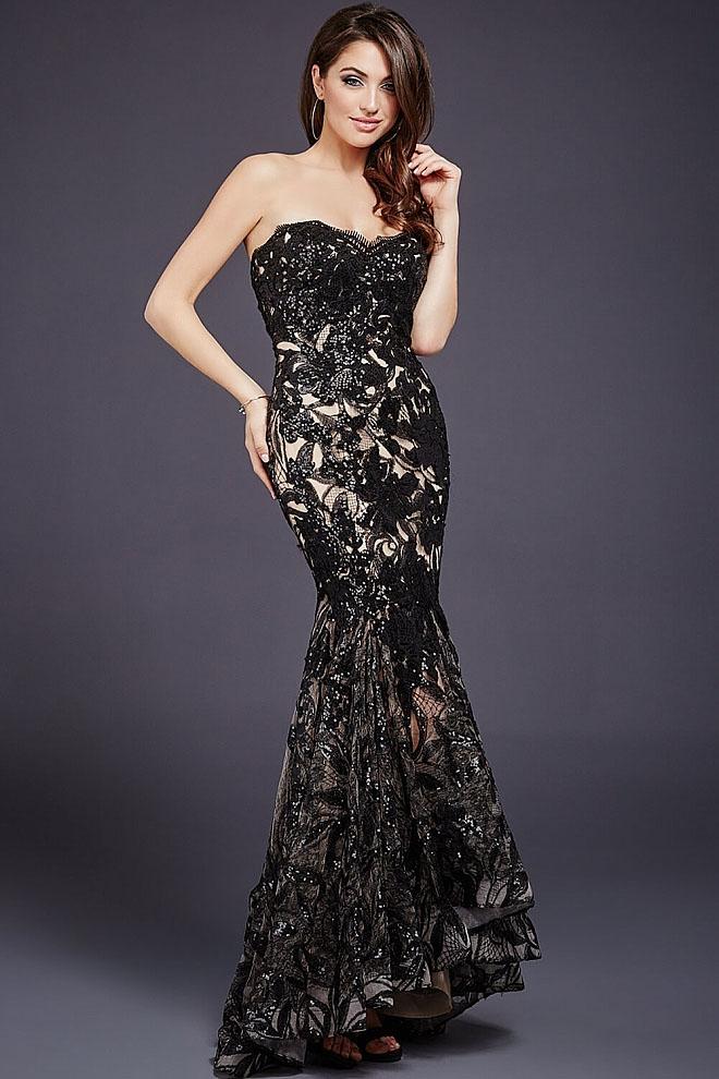 Jovani - 33228 Lace Sweetheart Trumpet Dress