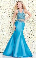 Shail K - Two Piece Ornately Beaded Bustier Mermaid Prom Dress 4039