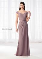 Cameron Blake - 218626 Off Shoulder Pleated Chiffon Formal Gown