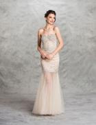 Aspeed - L1461 Strapless Beaded Trumpet Evening Gown