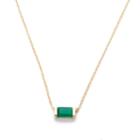Margaret Elizabeth - Channel Set Drop Necklace Green Onyx