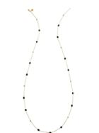 Tresor Collection - Yellow Gold Long Lente Necklace With Blue Sapphire