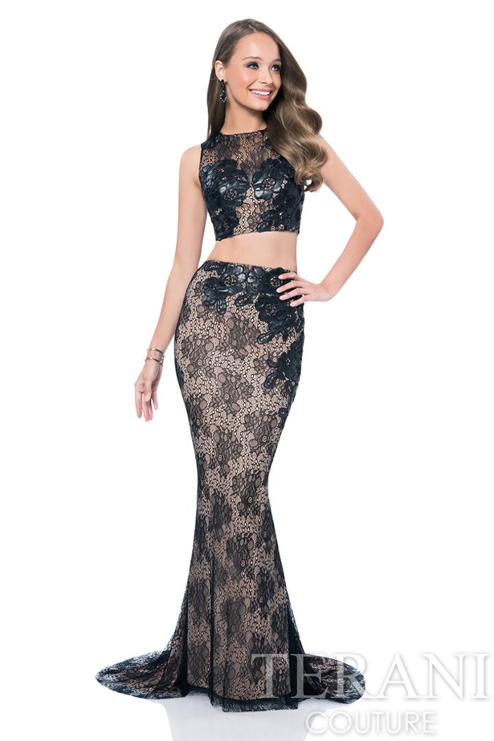 Terani Evening - Daring Sheer Two-piece Evening Dress 1613p1073