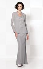 Cameron Blake By Mon Cheri - 114655 Two Piece Dress In Silver