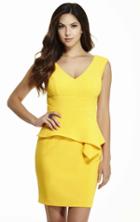 Jolene Collection - 16501 Asymmetrical Peplum Sheath Dress