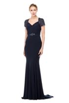 Marsoni By Colors - M153 Ornate Spliced Mermaid Gown