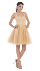 May Queen - Mq-1242 Embroidered Sweetheart A-line Dress