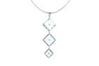 Tresor Collection - Sky Blue Topaz And Diamond Necklace In 18kt White Gold