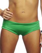 Nicolita Swimwear - Senorita Solids - Boy Short Bikini Bottom Green