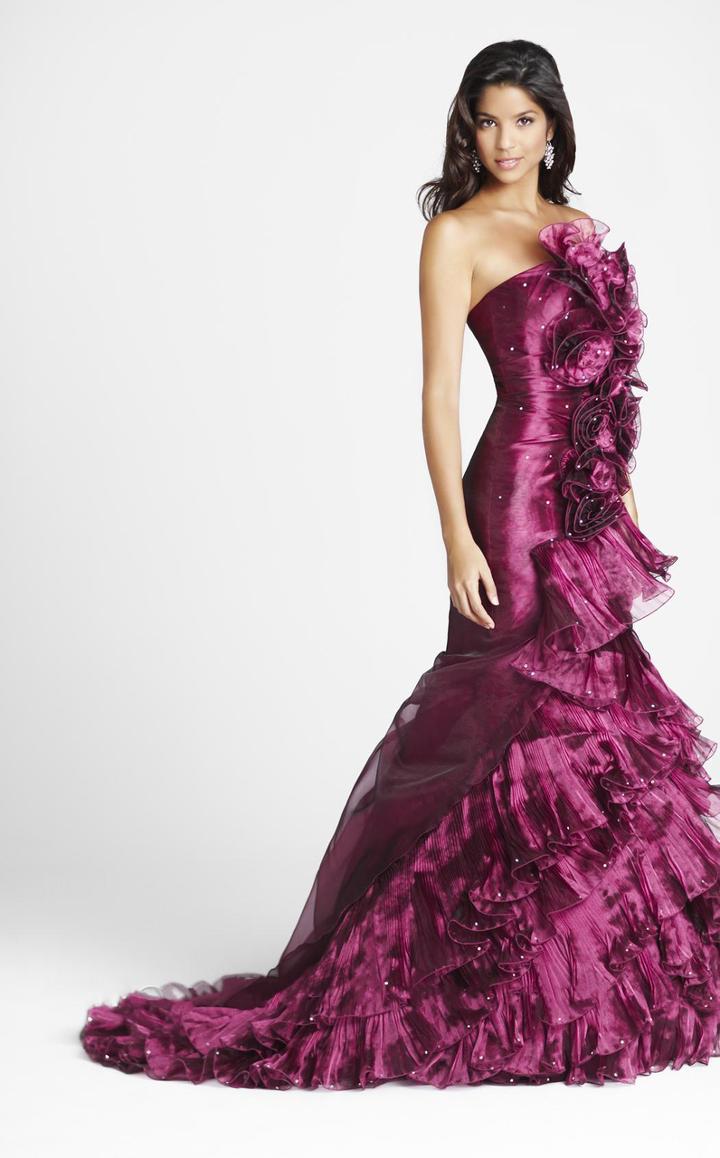 Blush - P010 Sleek Strapless Mermaid Evening Gown