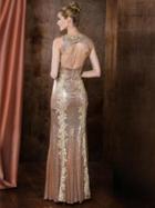 Colors Dress - 1757 Sleeveless Sequined Evening Gown