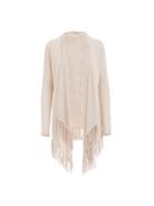 Minnie Rose - Cotton Cascade Fringe Cardigan