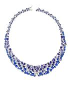 Cz By Kenneth Jay Lane - Amethyst/sapphire Multi Cz Collar