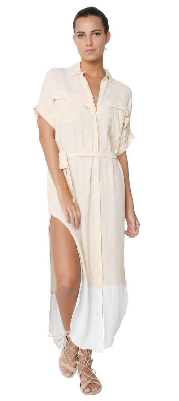 Faithfull The Brand - Gigi Shirt Dress Pablo/ Nude