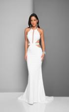 Terani Couture - Daring Halter Mermaid Gown With Side Cutouts 1712e3297