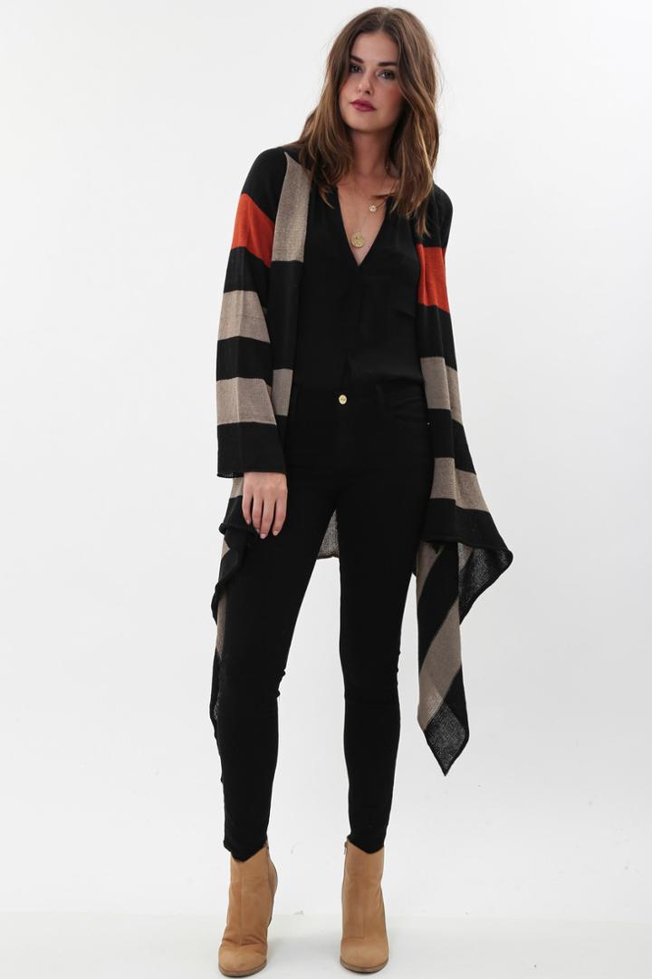 Goddis - Naples Wrap Sweater In Southern Road