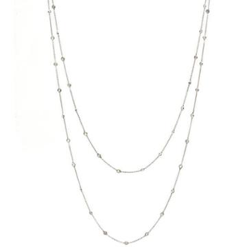 Tresor Collection - Diamond By The Yard Necklace In 18k White Gold 8572451217
