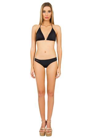 Caffe Swimwear Triangle Bikini In Black