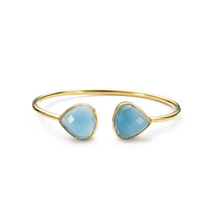 Margaret Elizabeth - Teardrop Bangle Blue Chalcedony