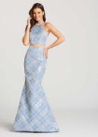 Ellie Wilde - Ew118064 Two Piece Jacquard Mermaid Gown