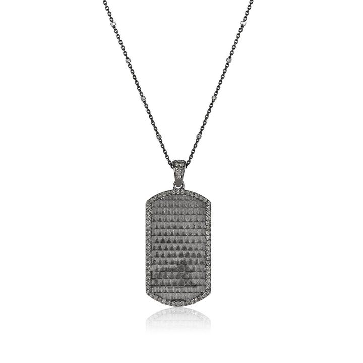 Mabel Chong - Pave Puppy Tag Necklace