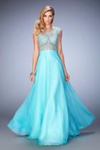 Gigi - 22885 Jeweled Scroll Motif Gown