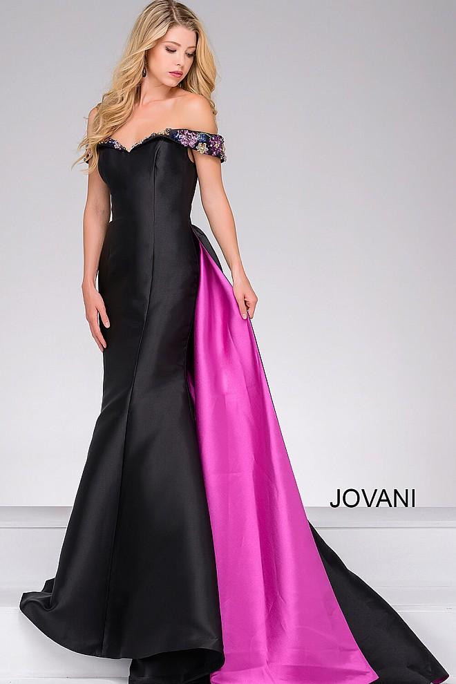Jovani - Off The Shoulder Long Dress 48747