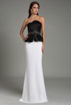 Feriani Couture - 18523 Strapless Embellished Peplum Long Gown