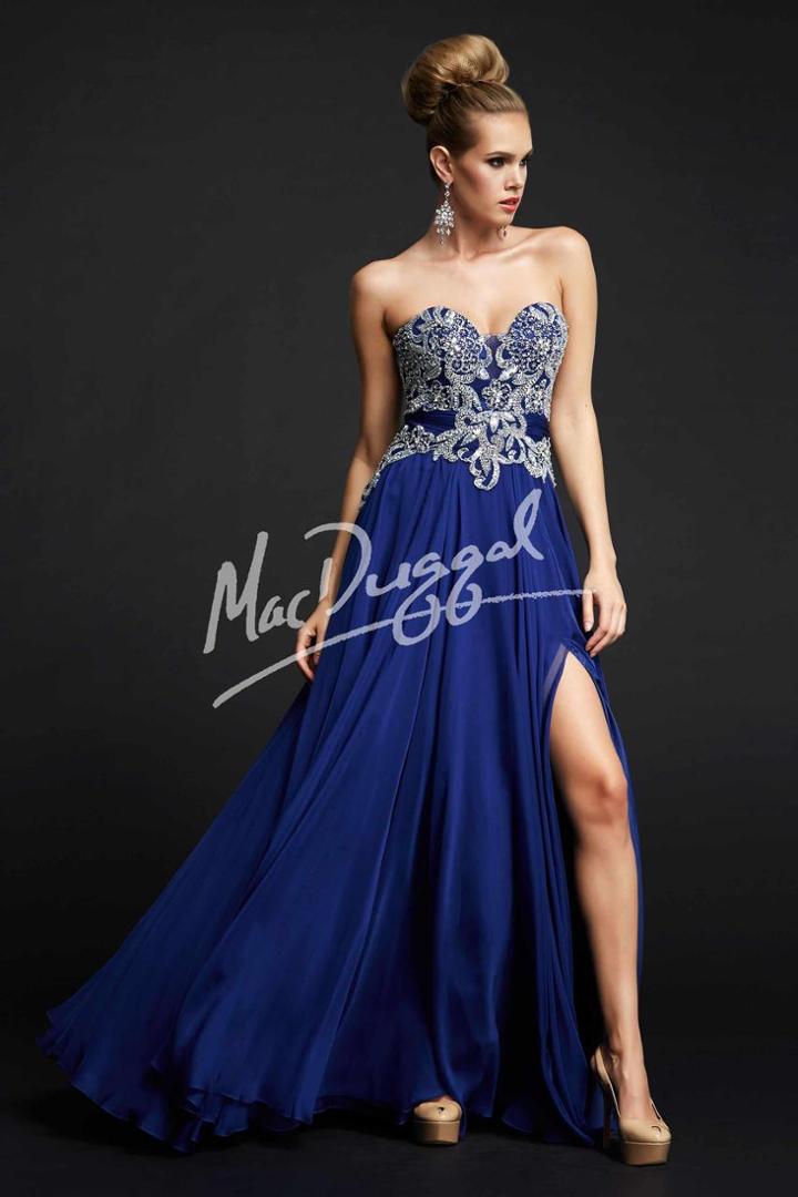 Cassandra Stone - 10031 Bustier Gown In Indigo