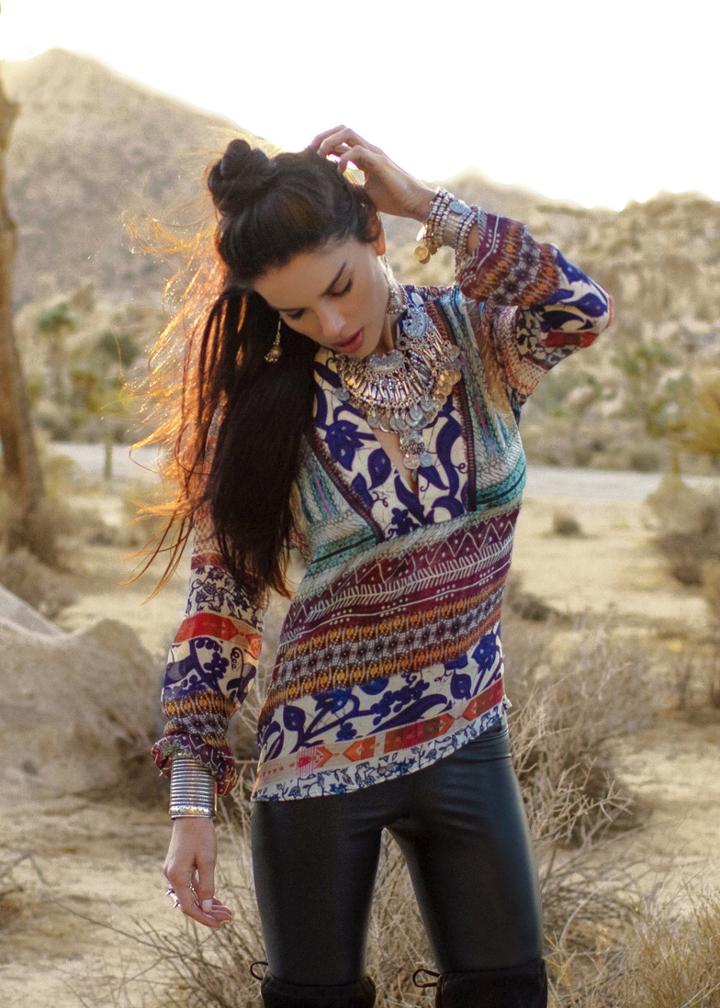 Johanne Beck - Boho Blouse Ethnic Multi