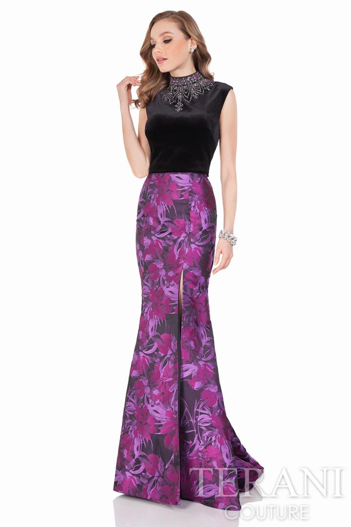 Terani Evening - High Neck Velvet Mermaid Gown 1621e1483