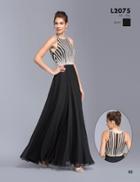 Aspeed - L2075 Glittering Illusion Halter A-line Prom Dress