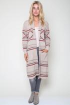 Goddis - Vance Longline Knit Jacket In Sand City