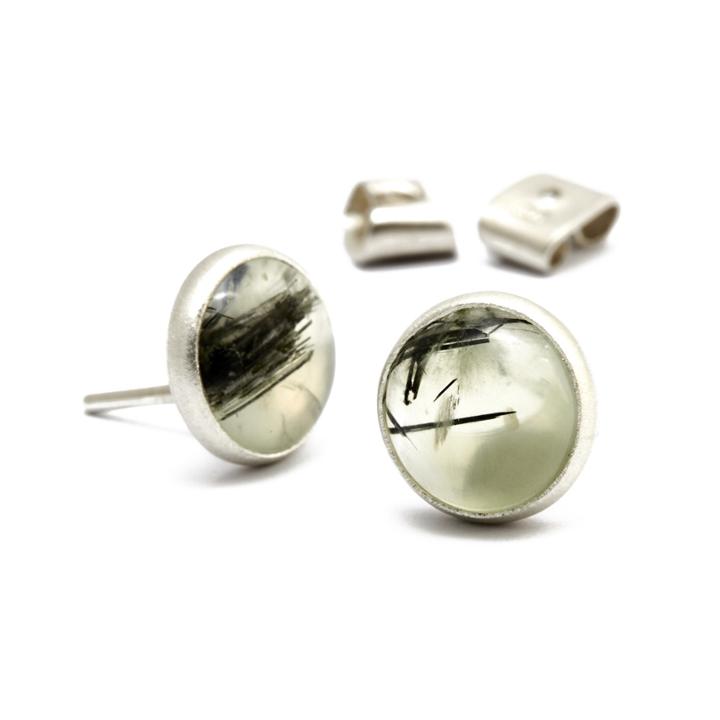 Nina Nguyen Jewelry - Prehnite Sterling Silver Studs
