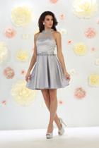 Alluring Jeweled High Neck Short A-ling Dress