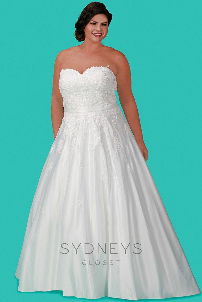 Sydney's Closet - Strapless Long Lace Dress Sc5215
