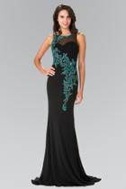 Elizabeth K - Beaded Lace Applique Mermaid Gown Gl1471