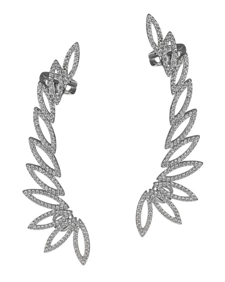 Cz By Kenneth Jay Lane - Pave Marquis Ear Climber