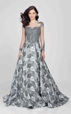 Terani Couture - Detailed Beaded Illusion Neck Ball Gown 1713m3502