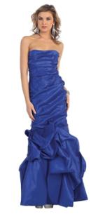 May Queen - Strapless Ruched Bubbled Hem Mermaid Long Dress Mq758