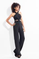 Rachel Allan Lbd - L1131 Crossed Halter Jumpsuit