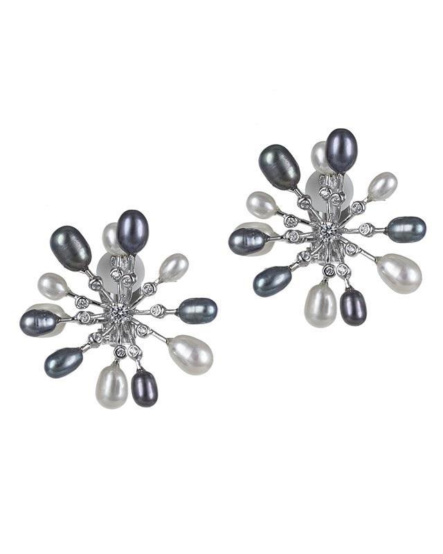 Jarin K Jewelry - Freshwater Pearl Fireworks Earrings