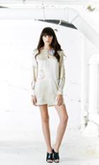 Again Collection - Cartier Silk Tunic In Neutral, Print