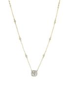 Cz By Kenneth Jay Lane - Gold Plated Cushion Pendant Necklace