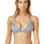 Montce Swim - Grey Faux Suede Braided Bikini T-top