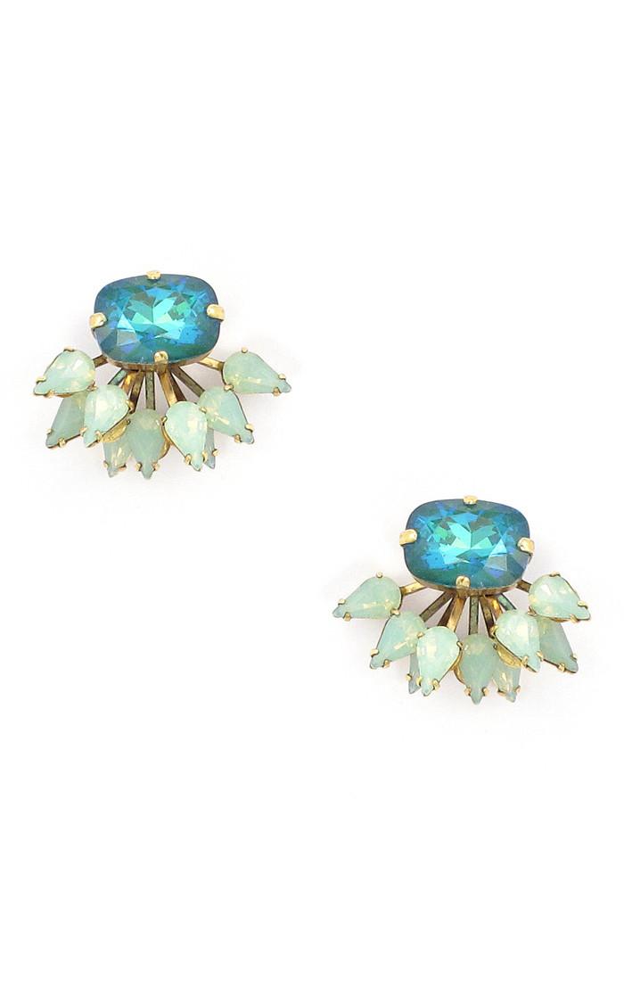 Elizabeth Cole Jewelry - Rogers Earrings Green